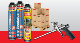 При покупке монтажной пены SOUDAL - пистолет в подарок